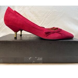 NIB, Pied Juste “Fumin”, wine red kitten heels 38, fit more like 37